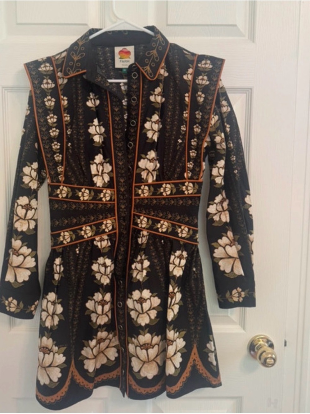 Farm Rio black cream dress - Picture 4 of 8